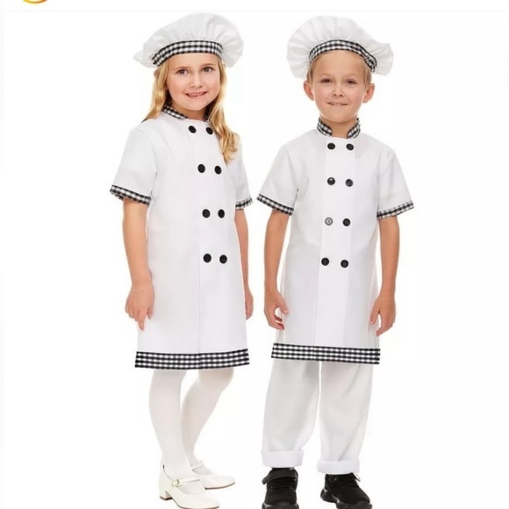 SOUS CHEF kids Halloween costume kit size large 12-14